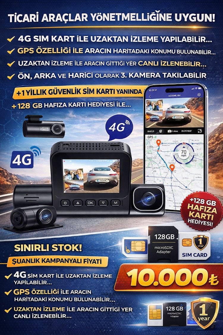 TİCARİ ARAÇ KAMERASI GPS VE UZAKTAN İZLEME 