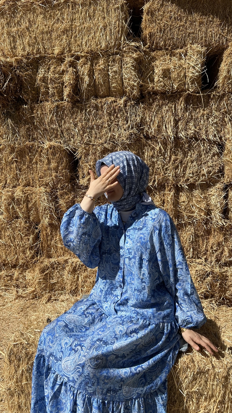 Şal desen elbise