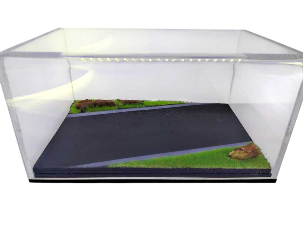 1/43-1/64 Ölçek Diecast Kır yolu Diorama Zemin ve Case
