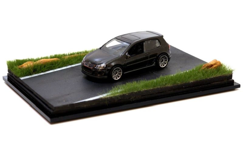 1/43-1/64 Ölçek Diecast Kır yolu Diorama Zemin ve Case