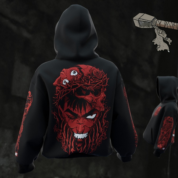 BERUSERUKU GATTSU OVERSIZE SWEATSHIRT