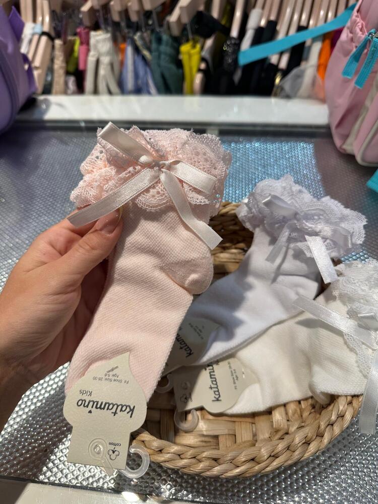 Yeni Sezon Katamino Pamuklu Pudra Bilek Çorap