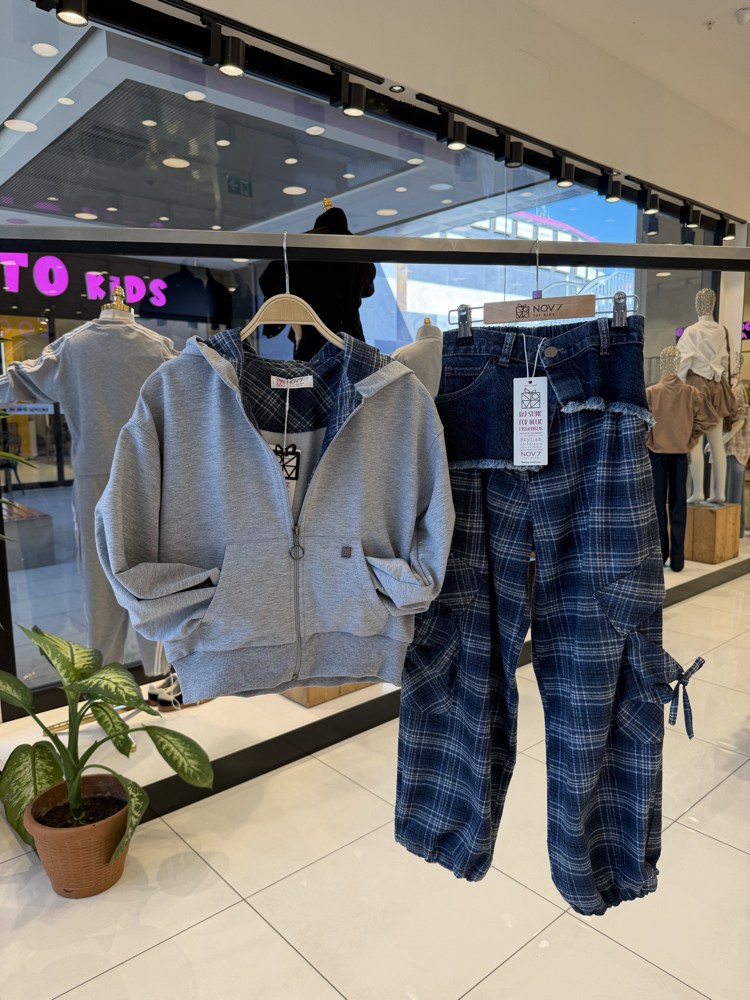 Denim Check Takım 