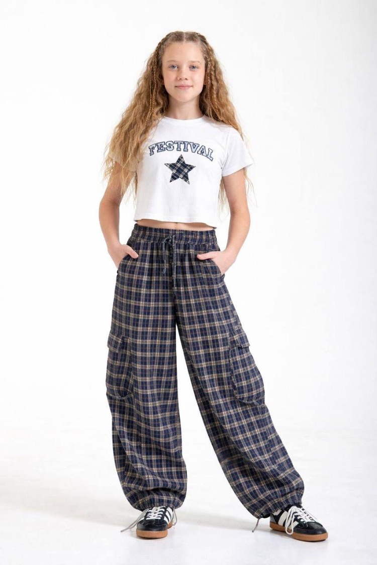 Oversize Kareli Pantolon Takım