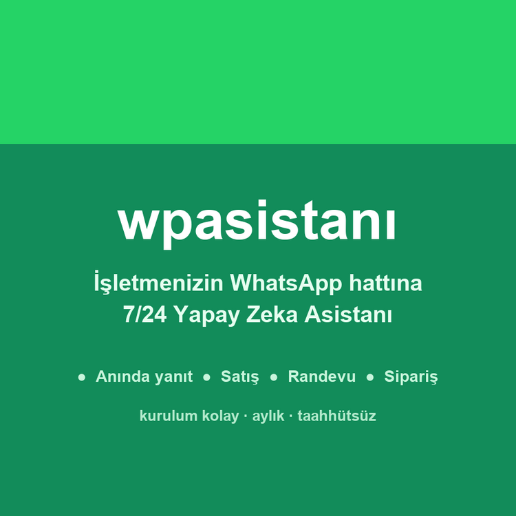 wpasistanı Kurulum Projesi · Peşinat (%50)