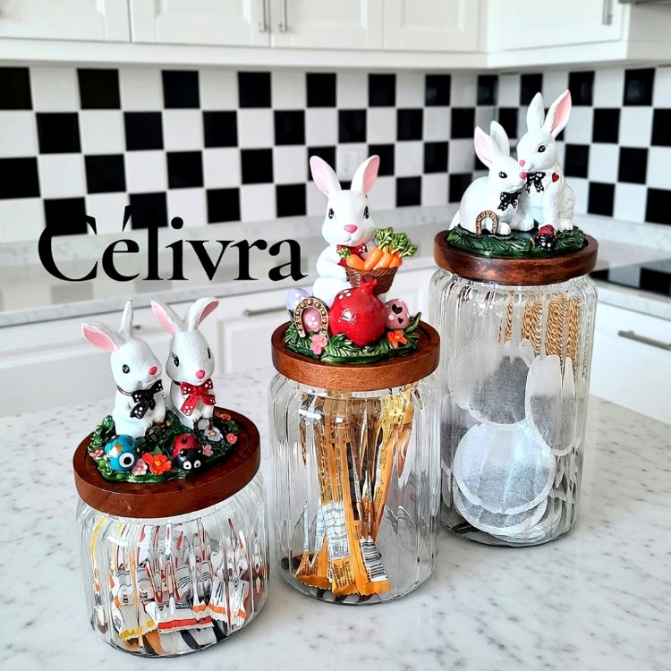 Şans temalı Tavşan kavanoz set