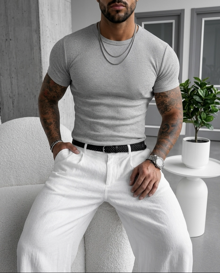 %100 Pamuk Giesto Ribana T Shirt
