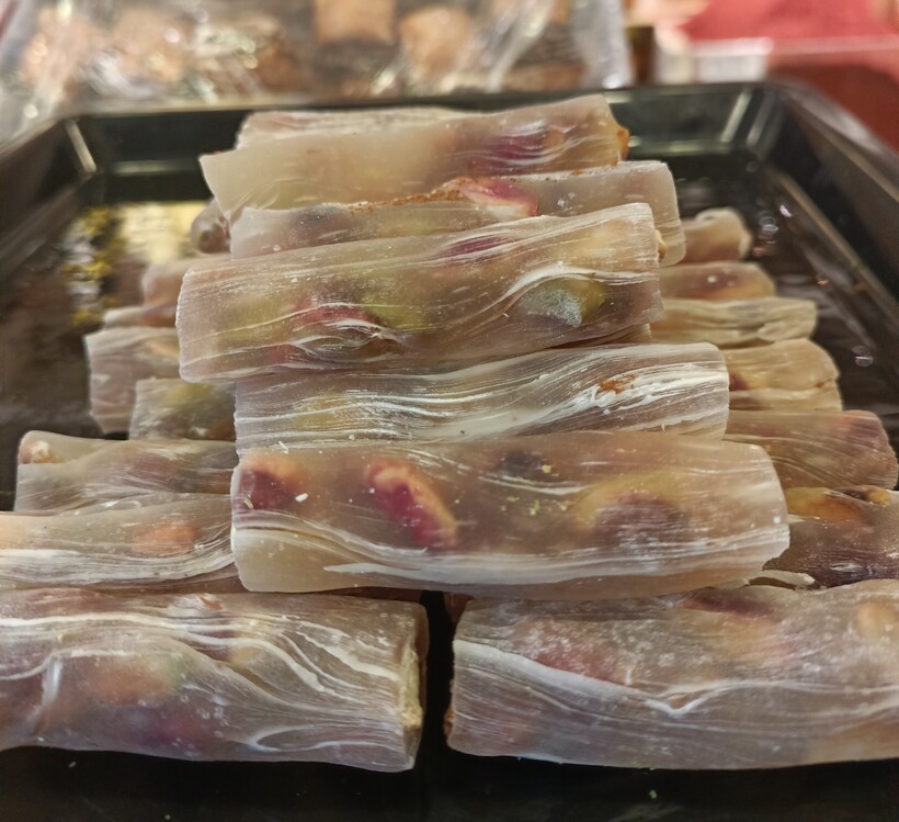 Sade fıstıklı fitil lokum 500 Gr