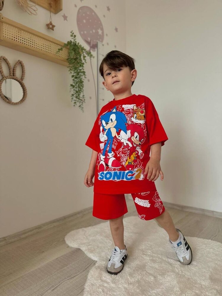 Sonic Baskılı Yazlık Takım