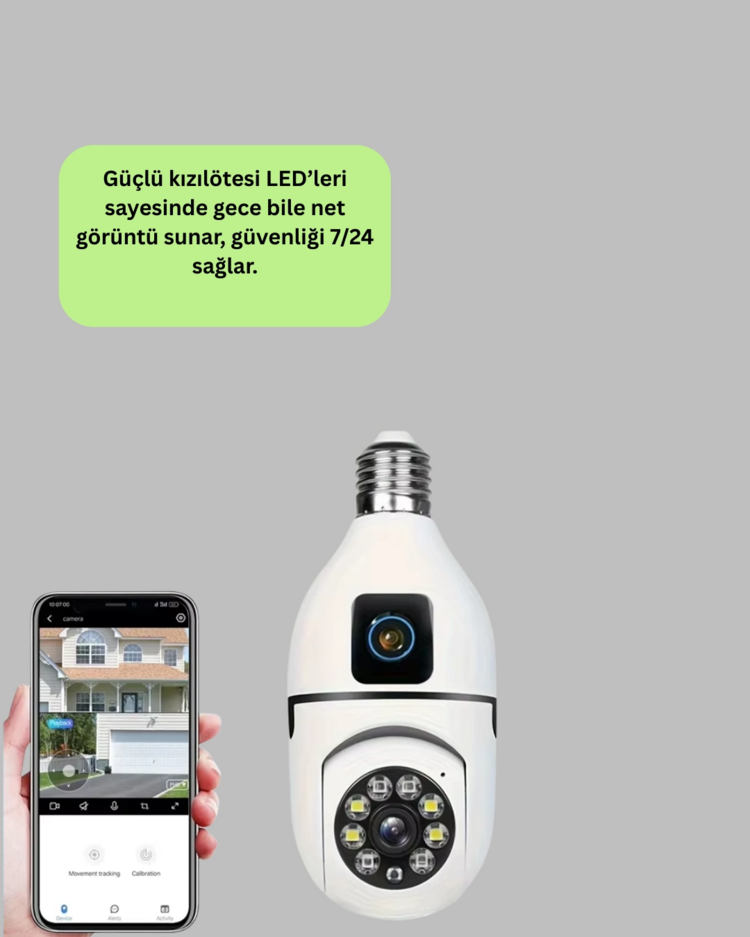 1080P WiFi Ampul Kamerası