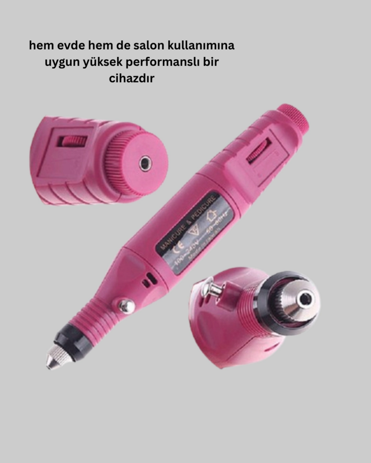 Tırnak Matkap Makinesi – Profesyonel Manikür Pedikür Cihazı, Ayarlanabilir Hız ve Sessiz Çalışma
