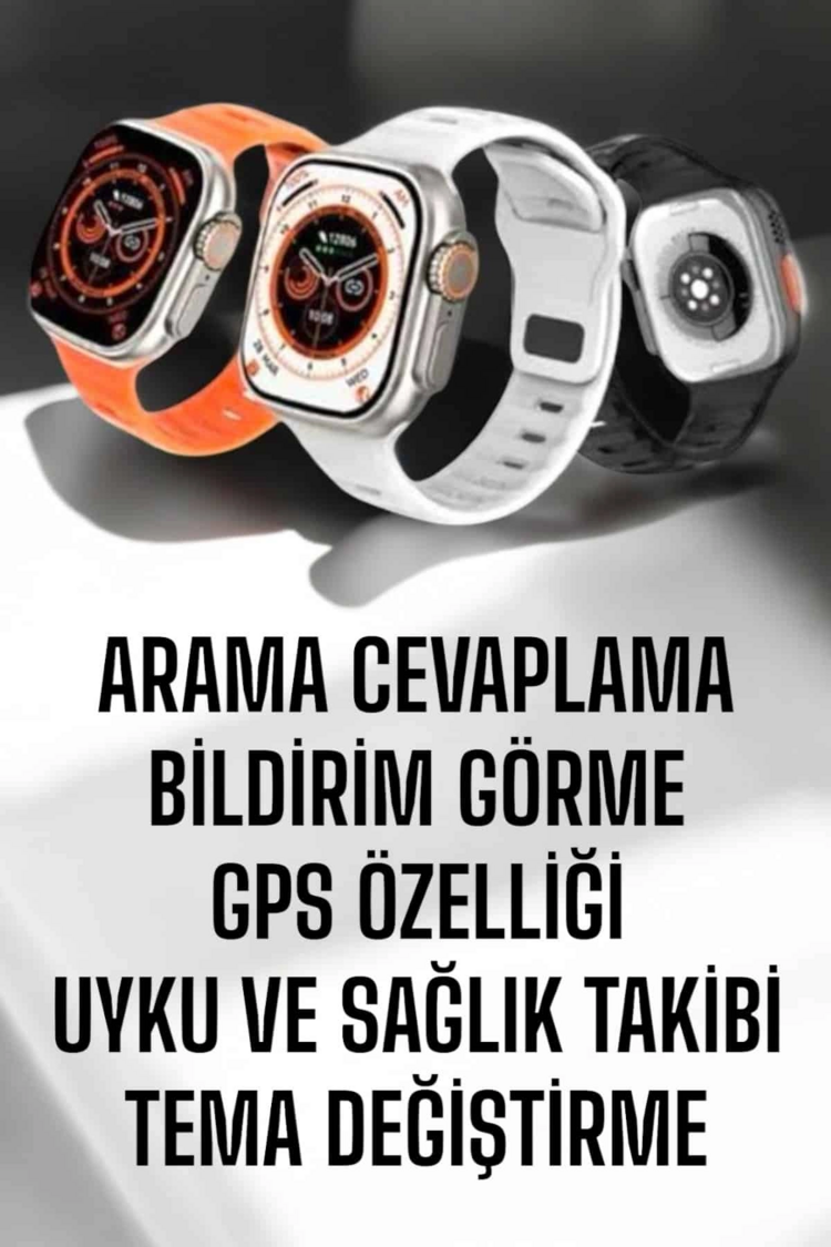 Yeni Nesil Akıllı Saat Adımsayar, GPS, Nabız Ölçer, Uyku ve Sağlık Takibi