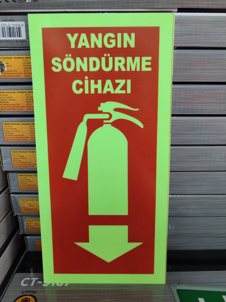 Yangın Söndürme Cihazı Levhası