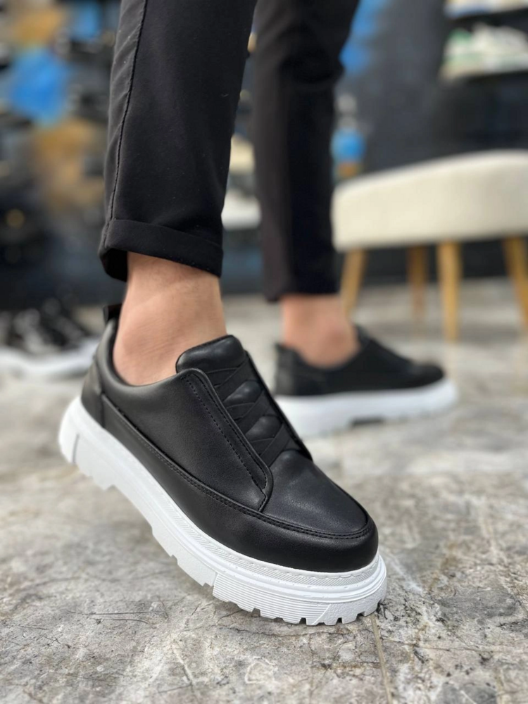 KB-703 Kuback Siyah Lastikli Günlük Erkek Ayakkabı