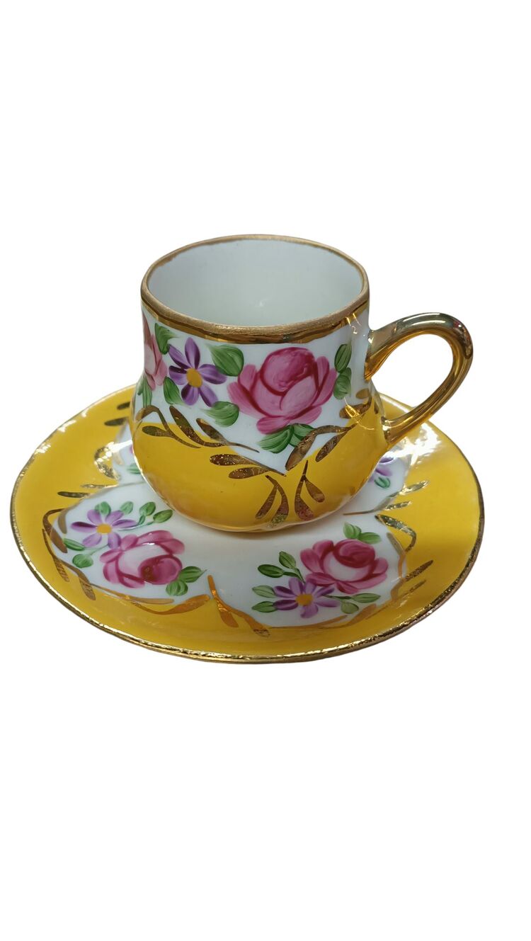 4 LÜ EL BOYAMA PORSELEN FİNCAN SET- NO 02