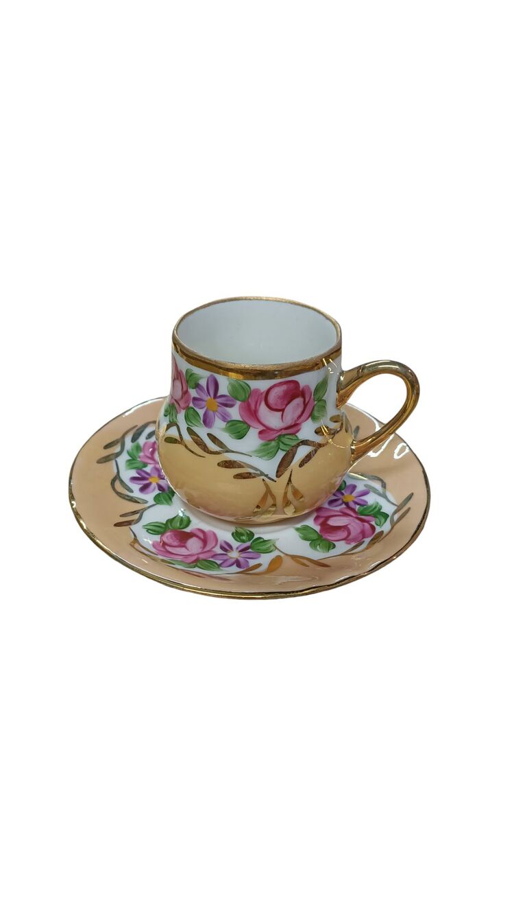 4 LÜ EL BOYAMA PORSELEN FİNCAN SET- NO 02