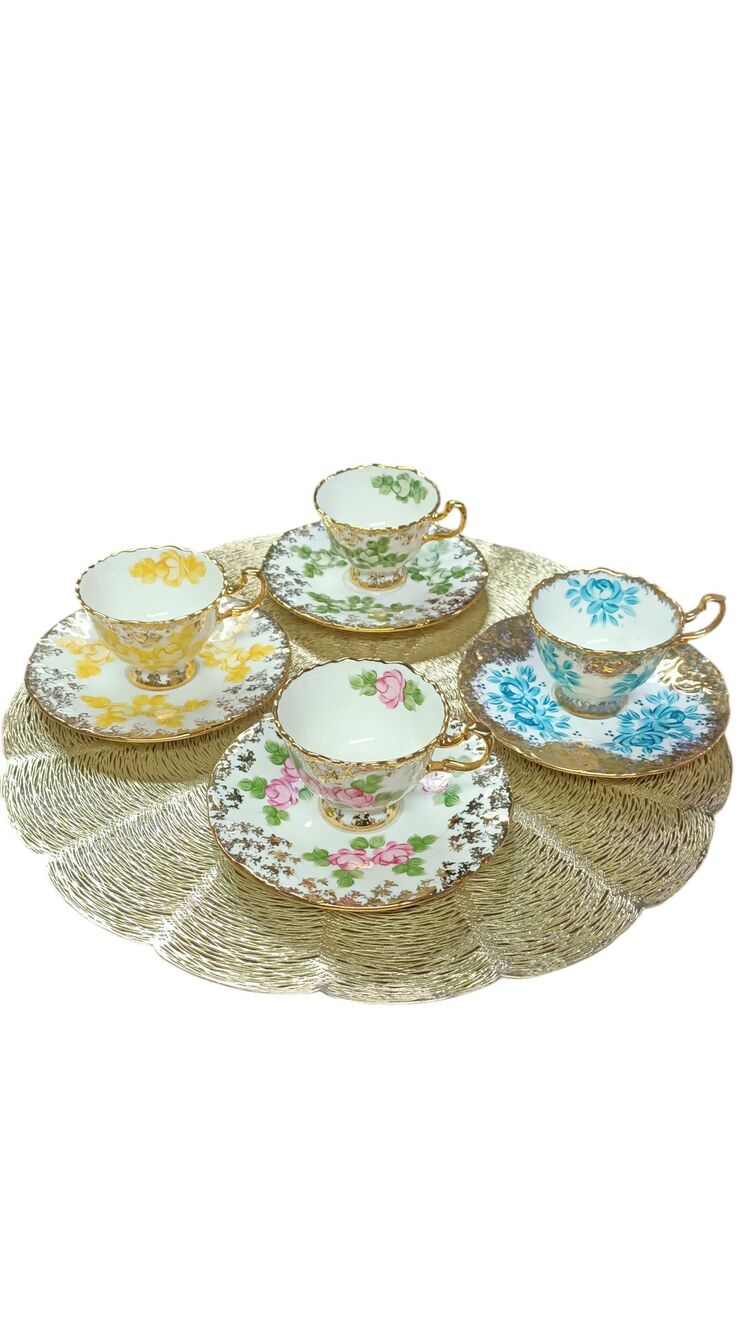 4 LÜ EL BOYAMA PORSELEN FİNCAN SET- NO 16