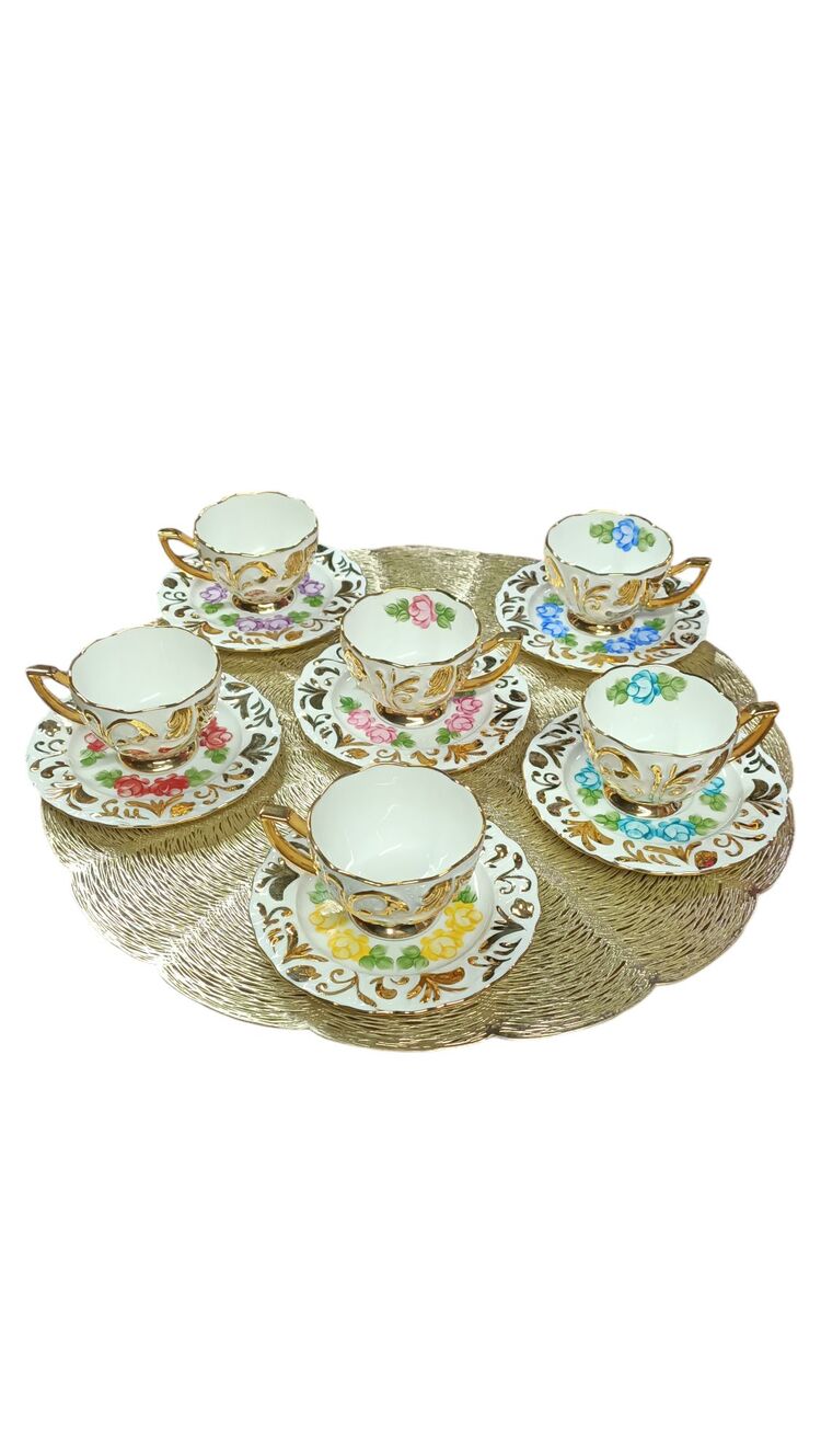 6 LI EL BOYAMA PORSELEN FİNCAN SET- NO 15