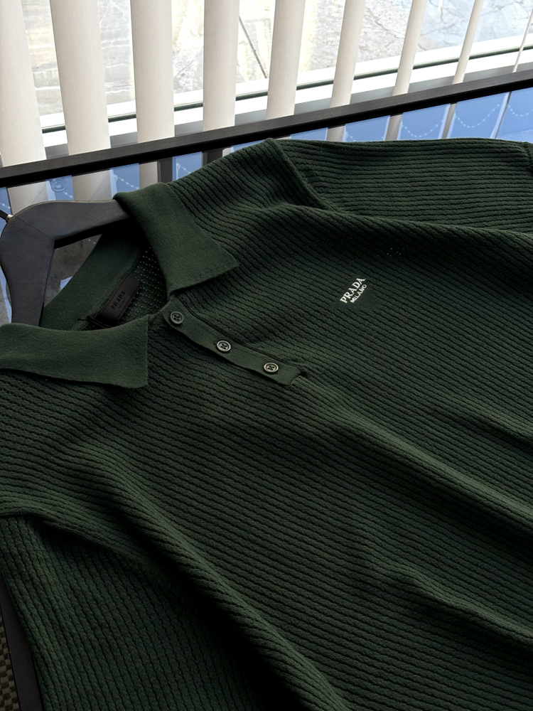 PRADA Premium Polo Yaka Triko Tshirt