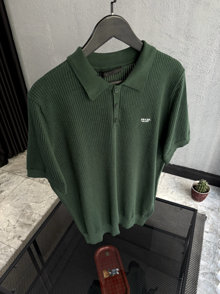 PRADA Premium Polo Yaka Triko Tshirt