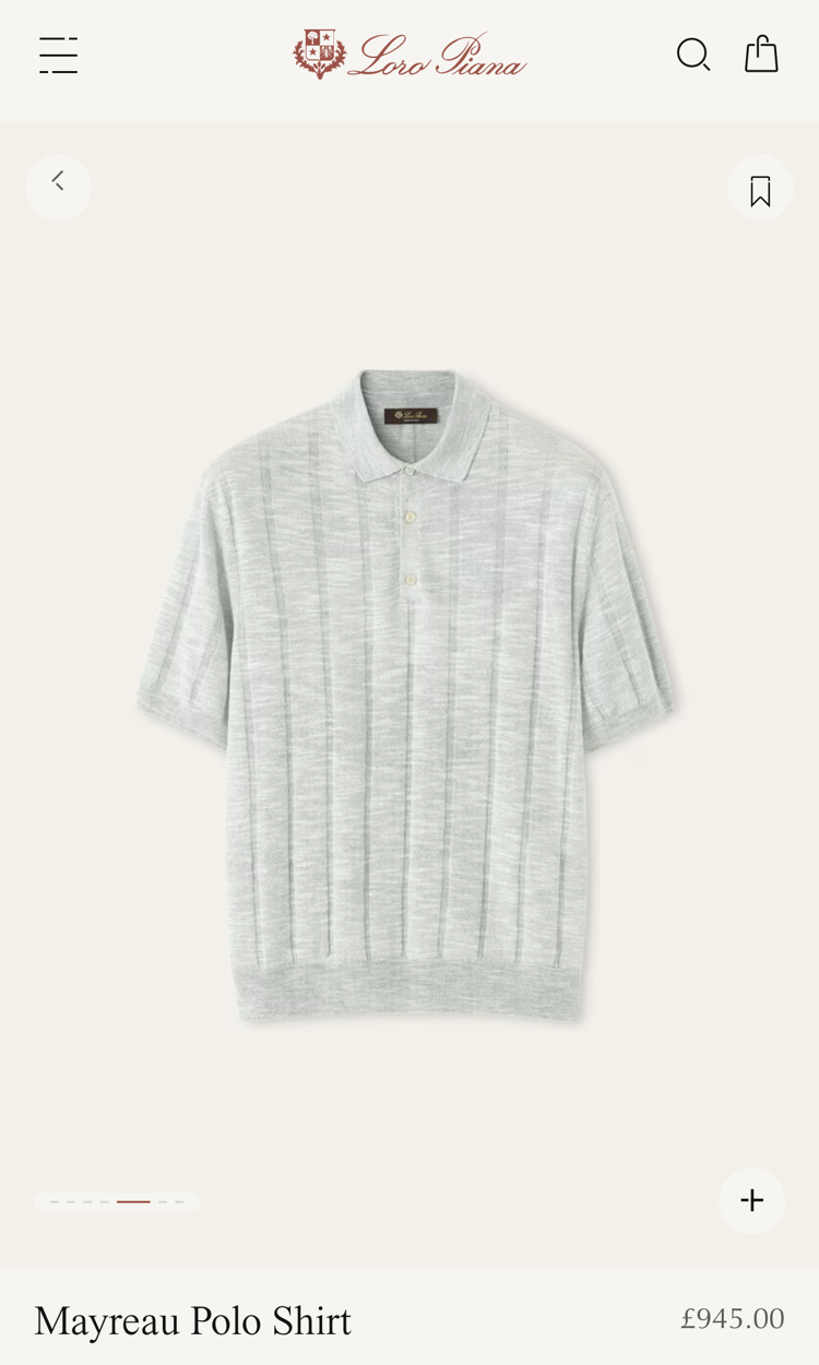 LORO PIANA Special Polo Yaka Triko Tshirt