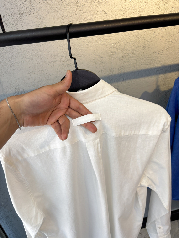 ZEGNA %100 Ham Keten Gömlek