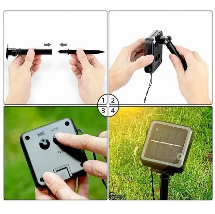 Solar 5 Metre 28 Led Sarı Boncuk Güneş Enerjili Led