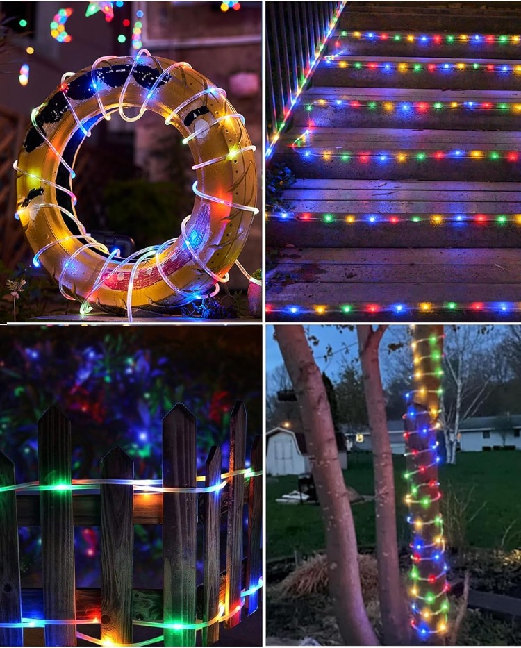 Solar Güneş Enerjili 10 Metre Neon RGB Şerit Flexible Dış Mekan Su Geçirmez