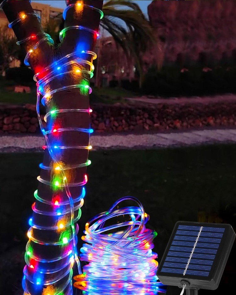 Solar Güneş Enerjili 10 Metre Neon RGB Şerit Flexible Dış Mekan Su Geçirmez