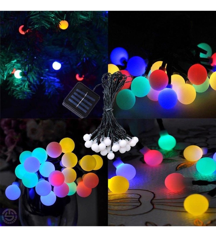 Solar 5 Metre 28 Led RGB Çok Renkli Boncuk Güneş Enerjili Led