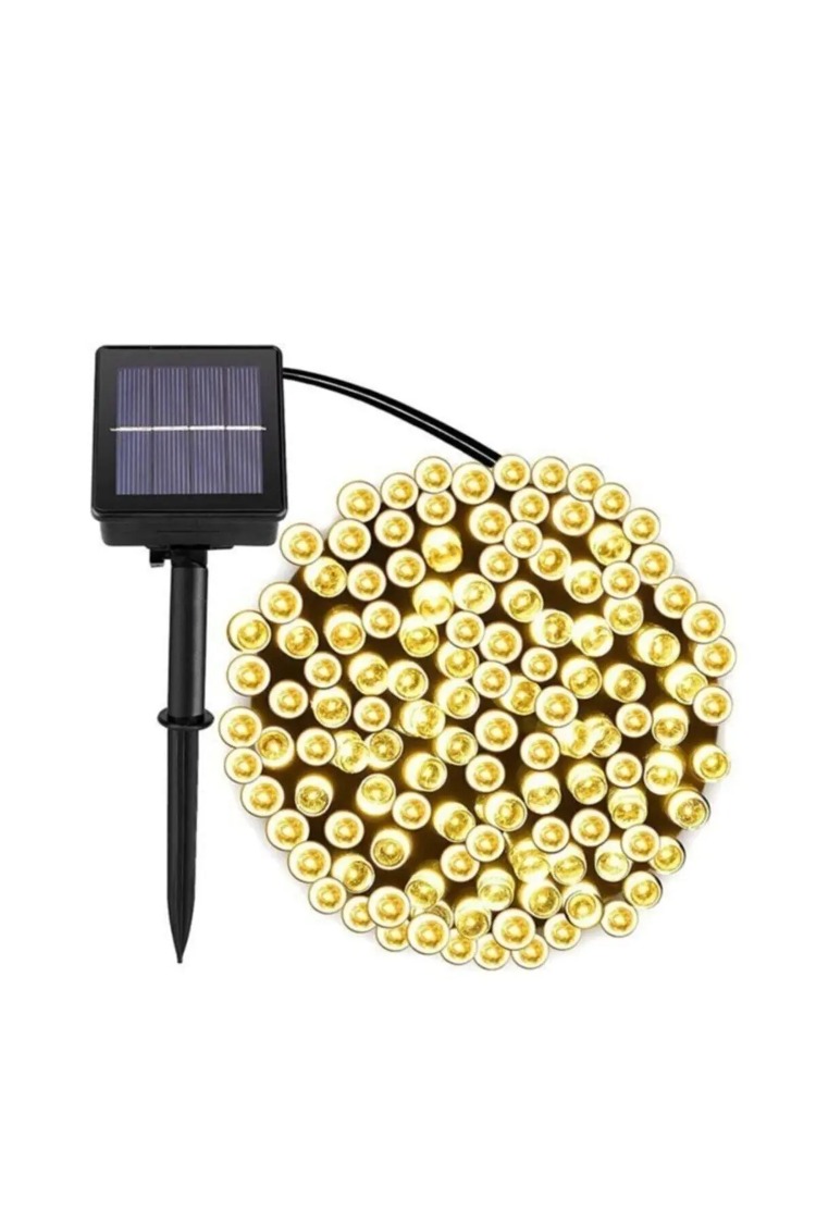 Solar 8 Metre Gün Işığı 60 Ledli Boncuk Led Güneş Enerjili