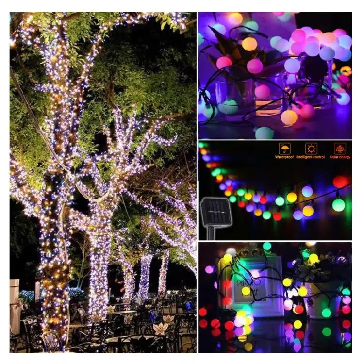 Solar 5 Metre 28 Led RGB Çok Renkli Boncuk Güneş Enerjili Led