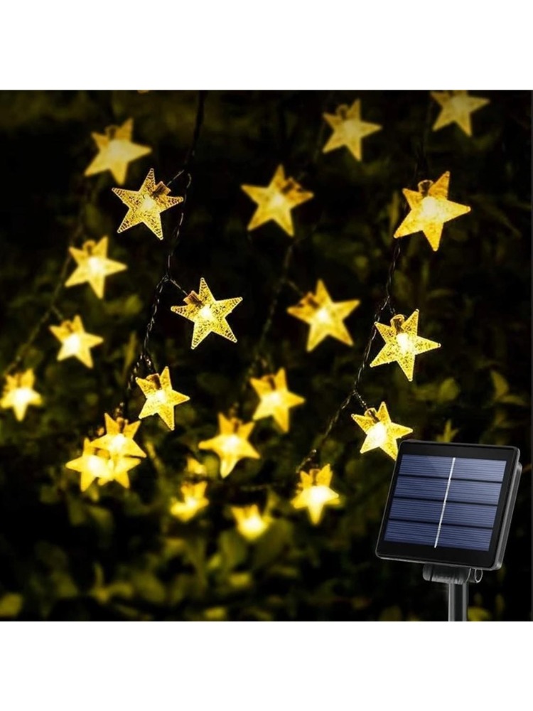 Güneş Enerjili Solar Yıldızlı 8 Fonksiyonlu 7 Metre 30 Yıldız Günışığı Led Su Geçirmez
