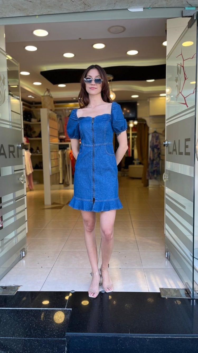 Denim Kısa Elbise