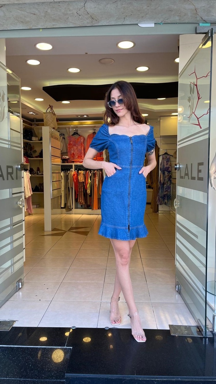 Denim Kısa Elbise