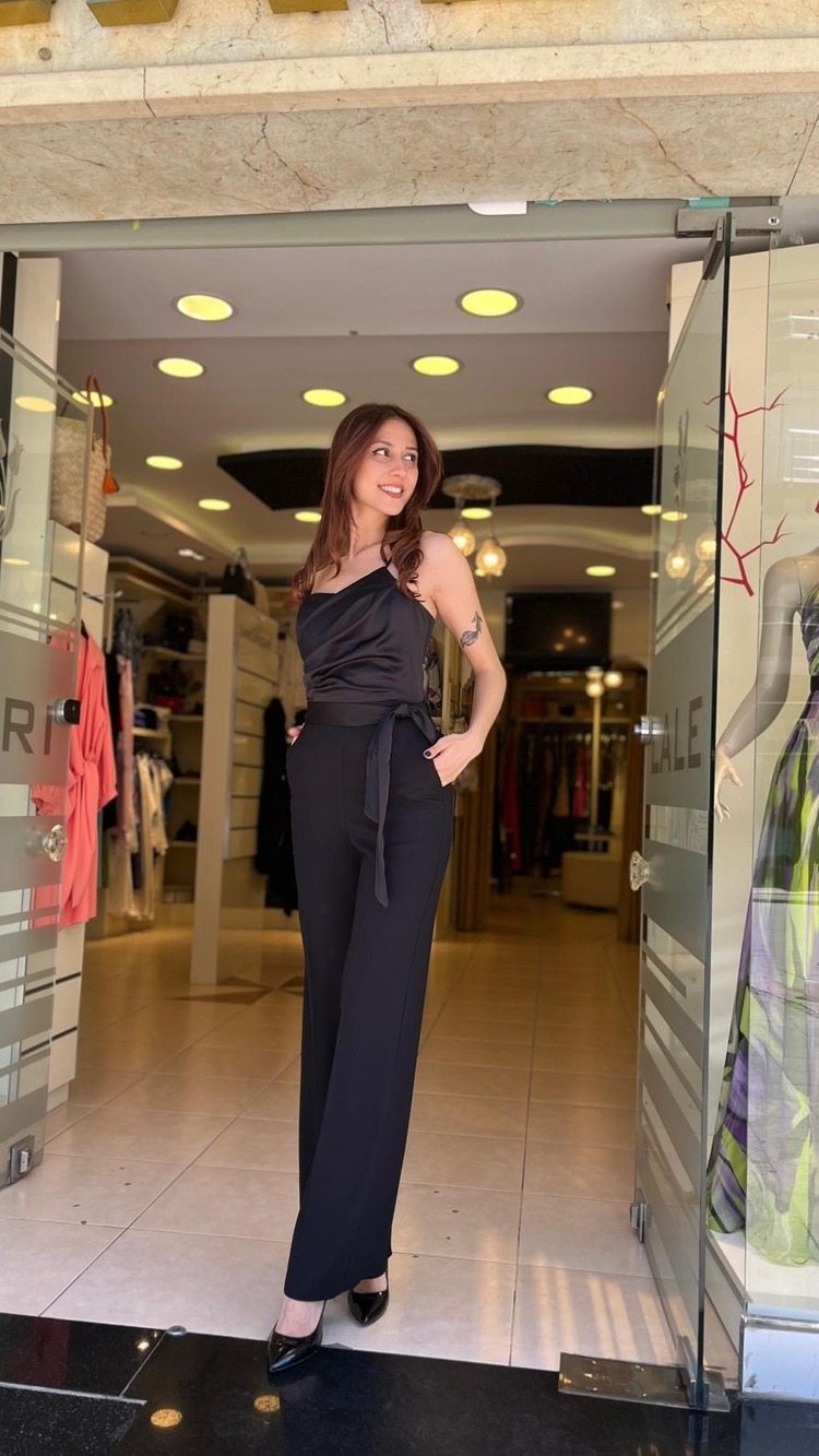 Beli Kuşak Detaylı Uzun Tulum