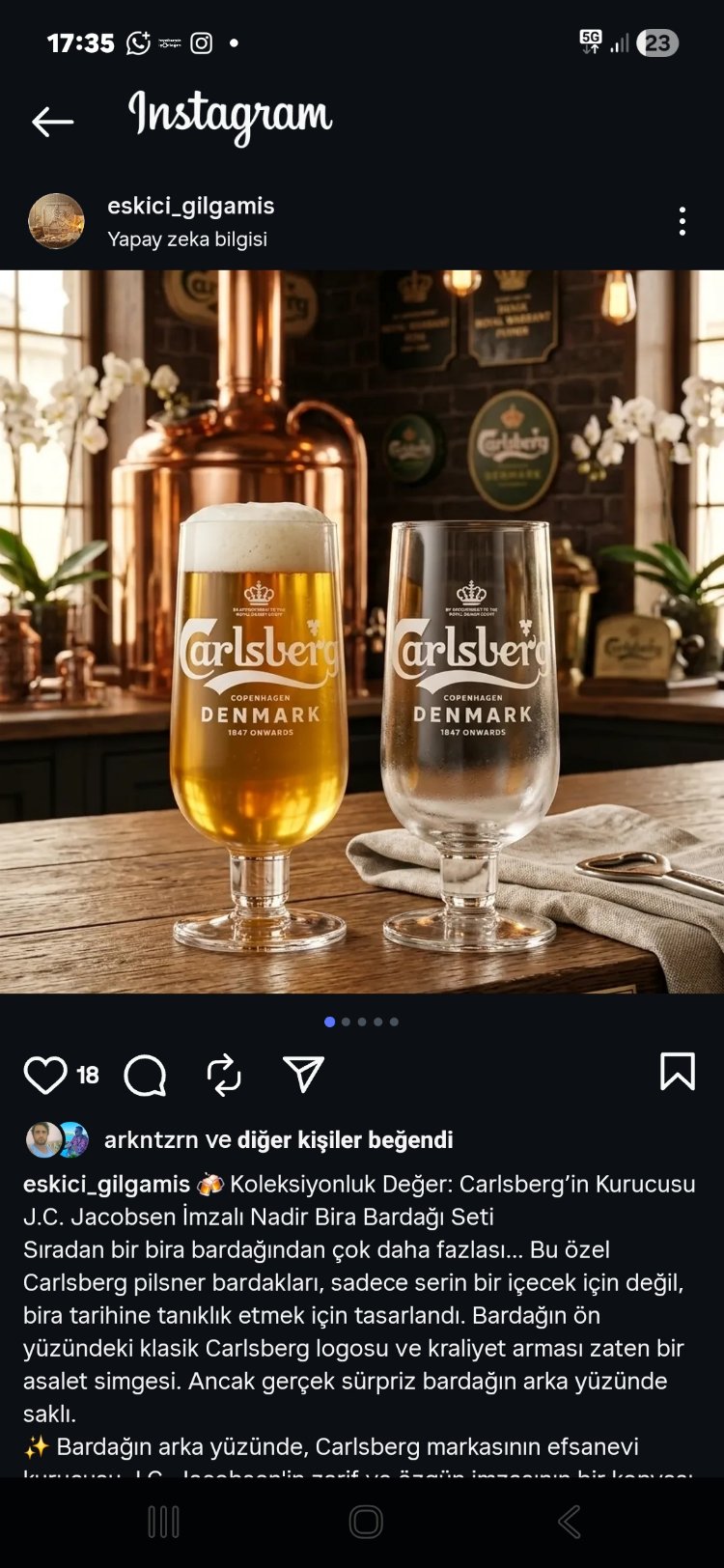 Carlsberg Denmark 50cl Kadeh Bardaklar 6 adet