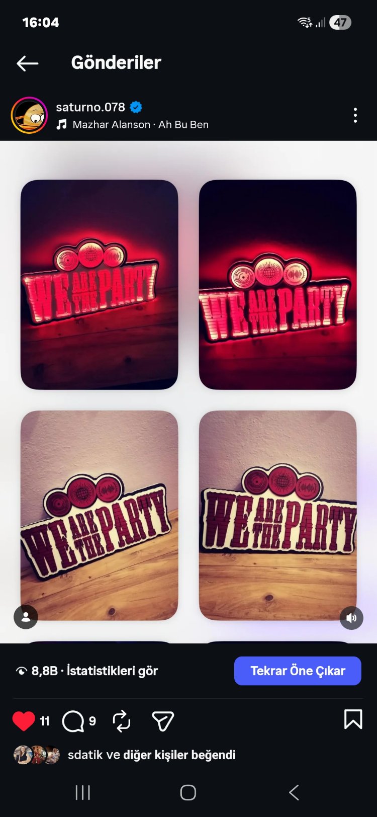 Desperados We Are Party Neon Led ışık Tabela 