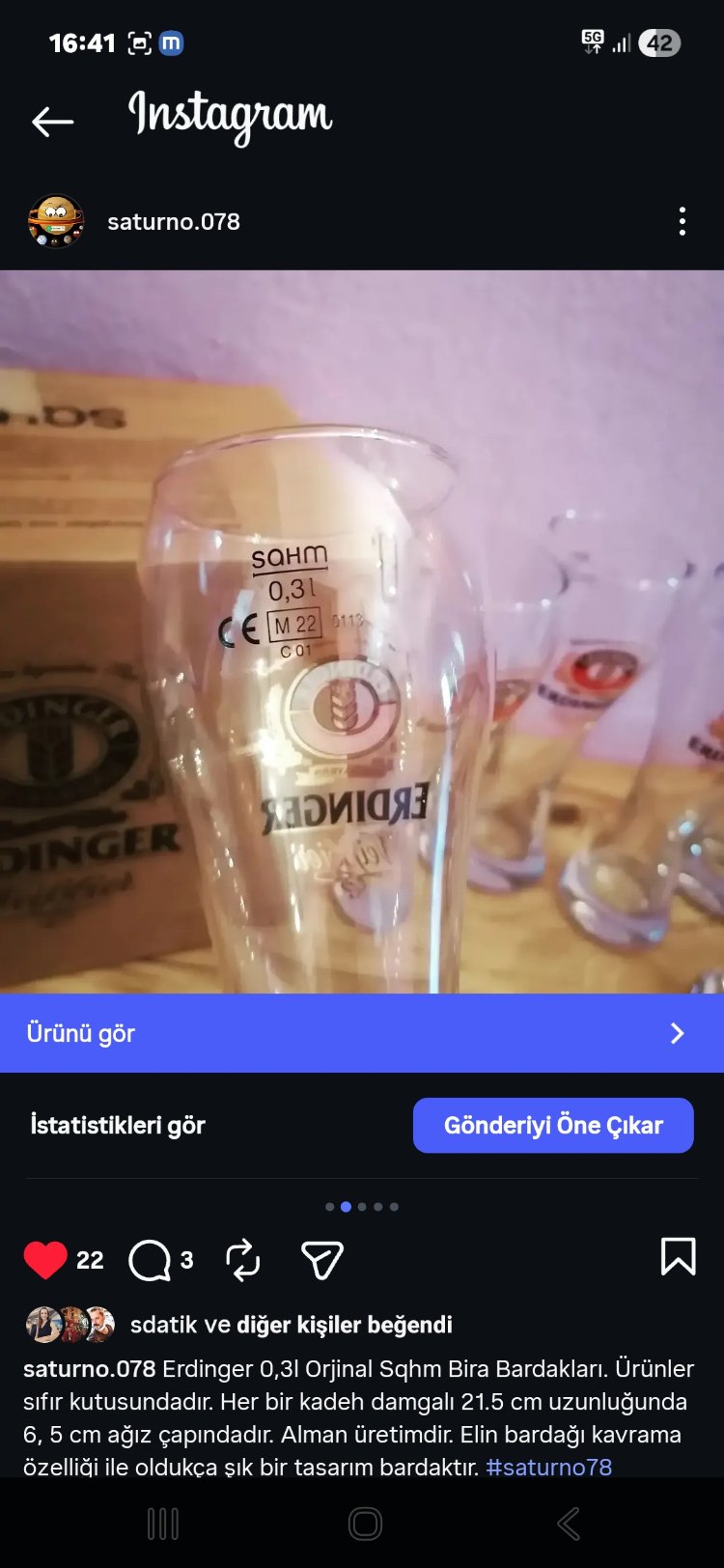 Erdinger SQHM 0.3l Bira Bardak Adet Fiyatıdır 