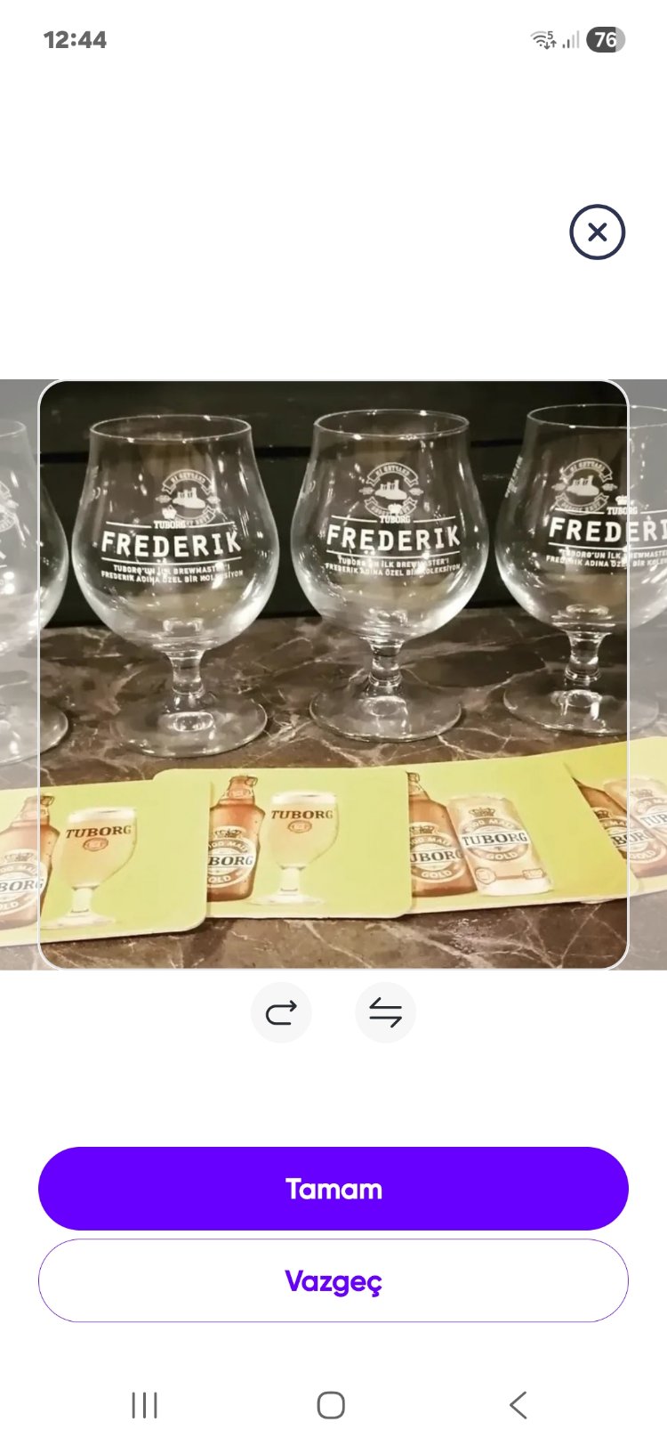 Tuborg Frederik 2 adet kadeh 