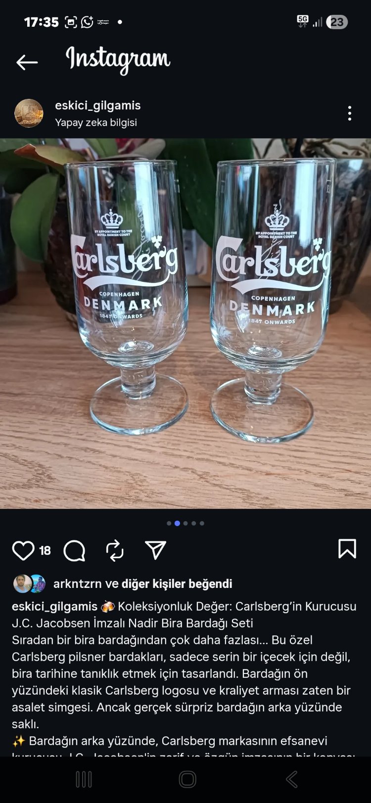 Carlsberg Denmark 50cl Kadeh Bardaklar 6 adet