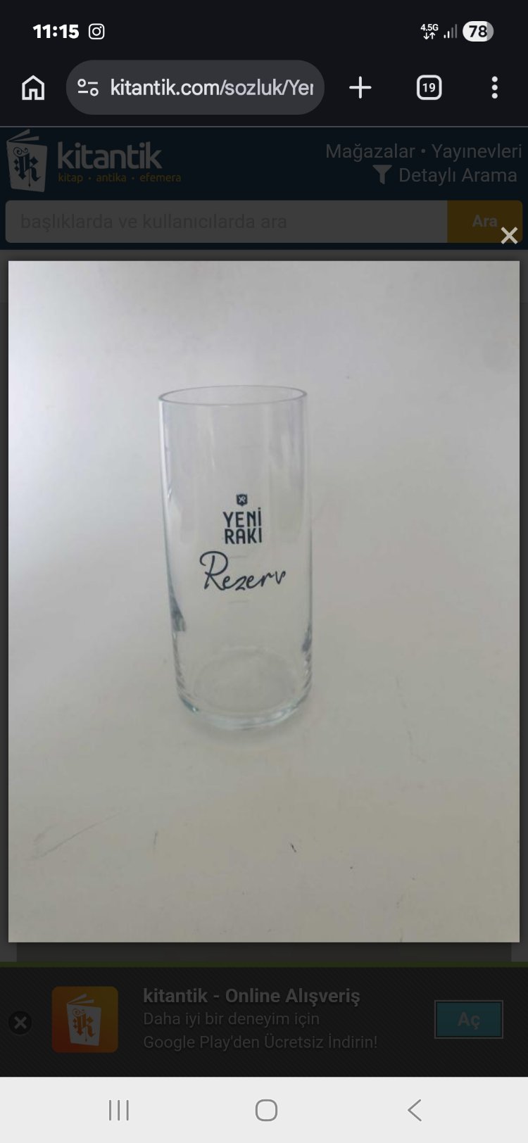 Yeni Rakı Rezerv Rakı Bardaklar 6 adet
