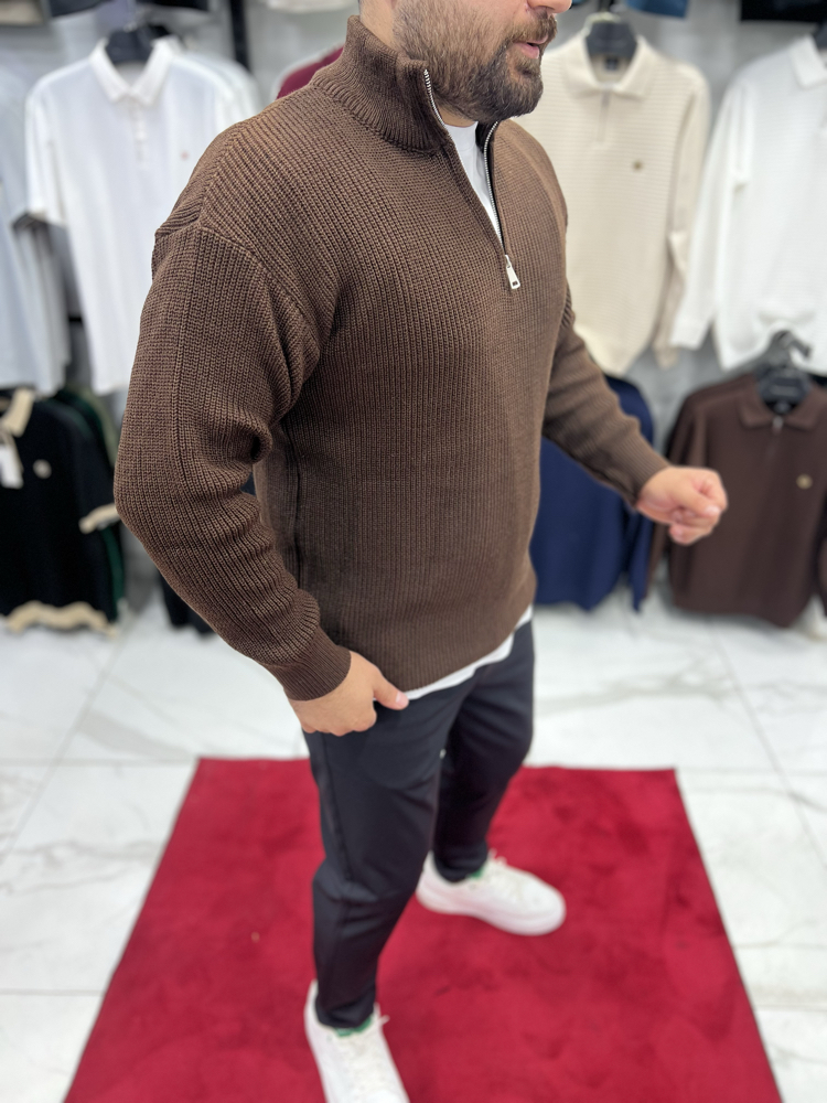 YARIM FERMUARLI TRİKO 