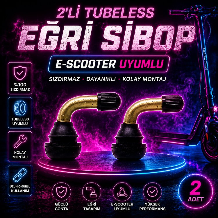 2'li Tubeless Eğri Sibop