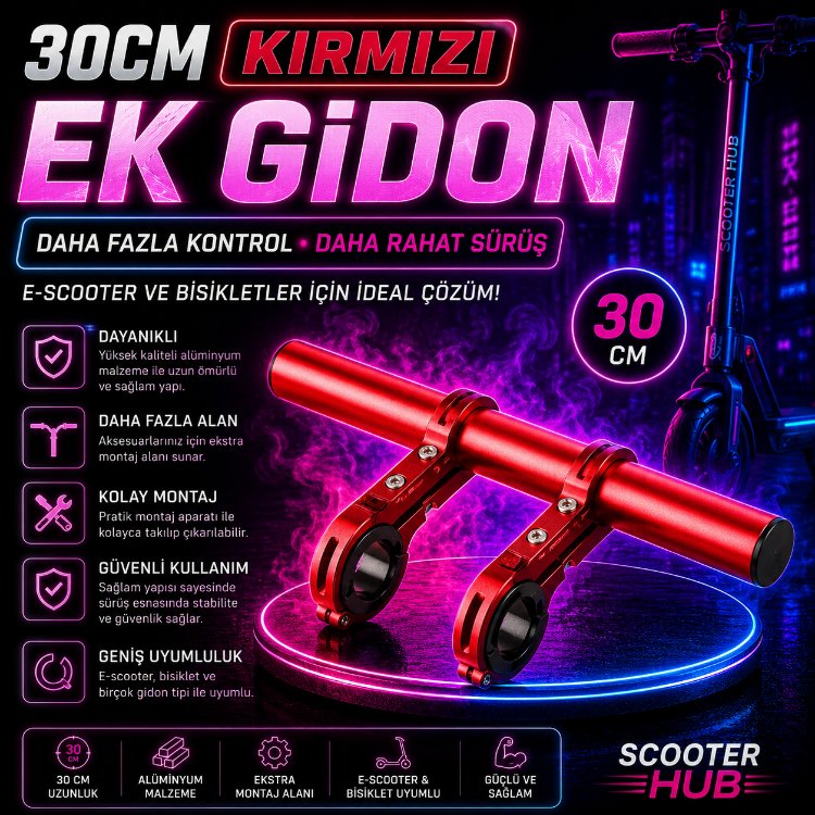 30 Cm Ek Gidon Renk Seçenekleri ile