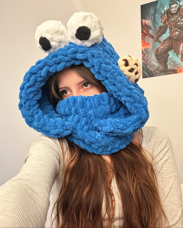 Cookie monster kapüşon