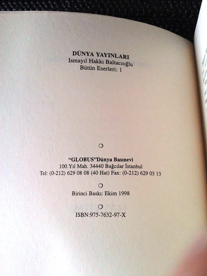 HAYATIM - ISMAYIL HAKKI BALTACIOĞLU. (1886-1978)