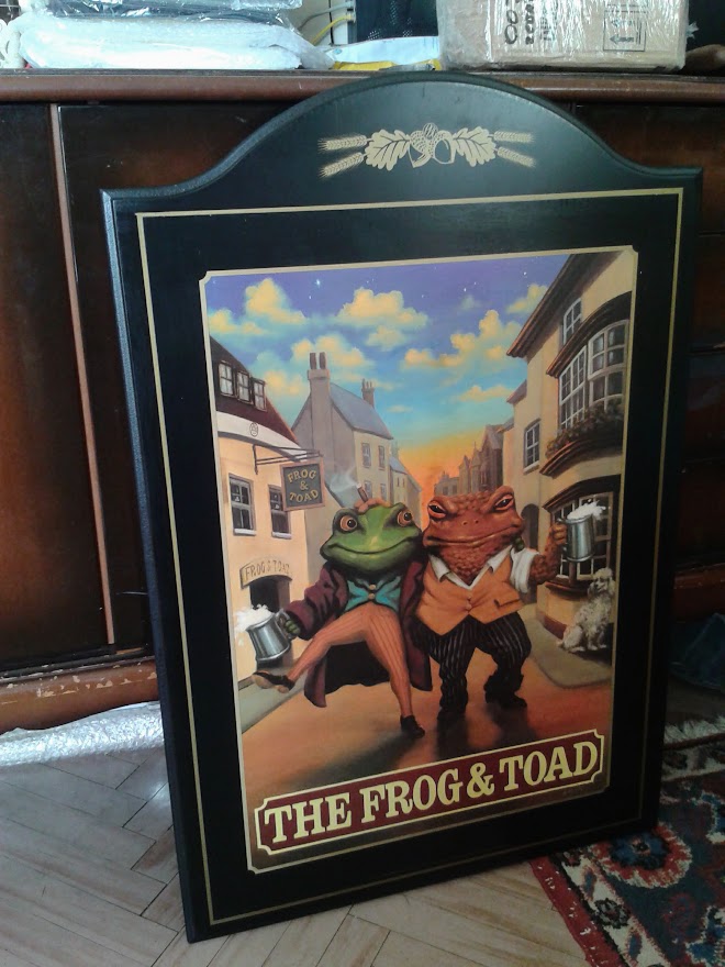 İNGİLİZ PUB RESMİ. THE FROG and TOAD VİNTAGE, DEKOR, KOLEKSİYON.