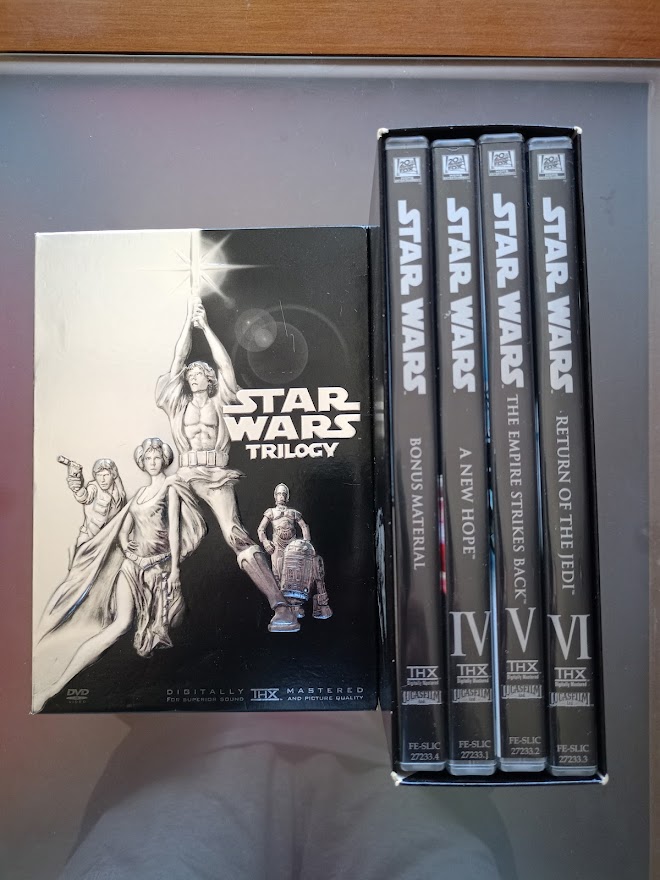 STARWARS TRILOGY 4 DISK DVD BOX SET.