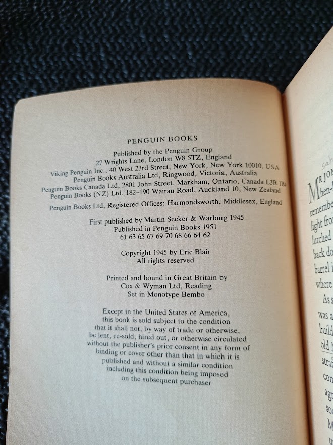 ANIMAL FARM - GEORGE ORWELL.